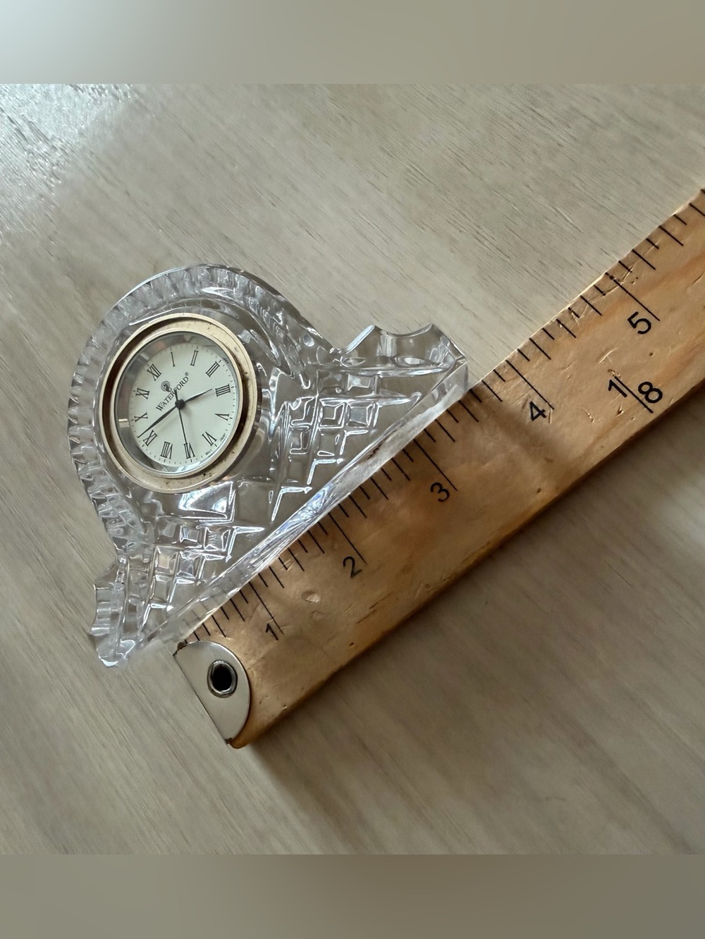 Vintage Waterford Crystal Lismore Desk Clock New Battery - Picture 4 of 4